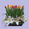 Arreglo Floral con 30 Tulipanes y Casablancas