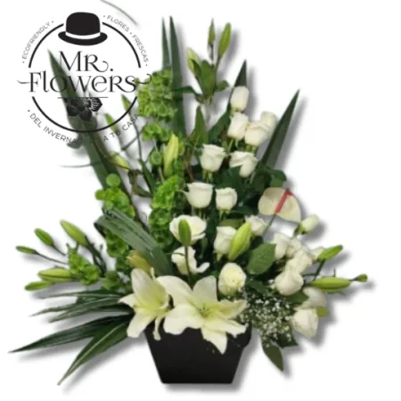 Arreglo Pie de Caja Fúnebre Elegante