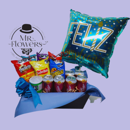 Arreglo con Cervezas, Papas y Globo