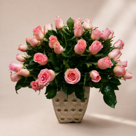 Rosas Rosa en Arreglo Floral 75 Rosas Rosa en Arreglo Floral 75