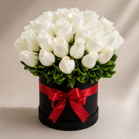 Caja 48 Rosas Blancas Toluca