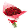 Ramo de 24 Rosas y Astromelias rojas Ramo con 24 Rosas con Astromelias Rojas