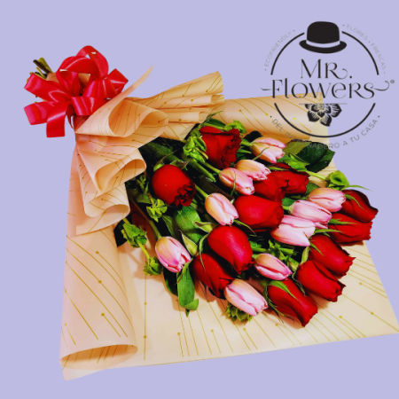 Ramo de Tulipanes con Rosas