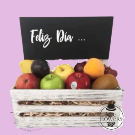 Caja con Fruta y Pizarra