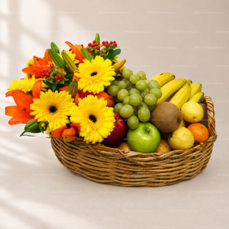 Arreglo Frutal con Gerberas Arreglo Frutal con Gerberas