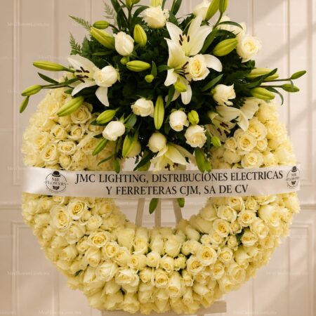 Corona Blanca Elegante en Tripie