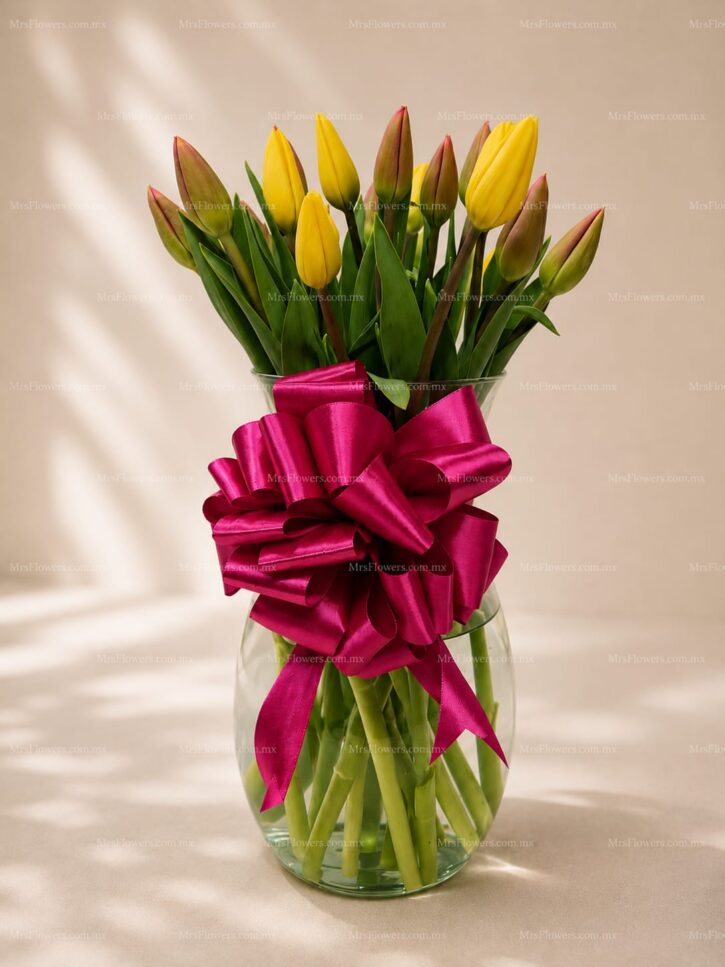 Arreglo Floral con 20 Tulipanes Mixtos Arreglo Floral con 20 Tulipanes Mixtos