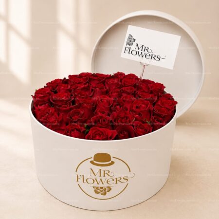 Caja con 25 Rosas Rojas