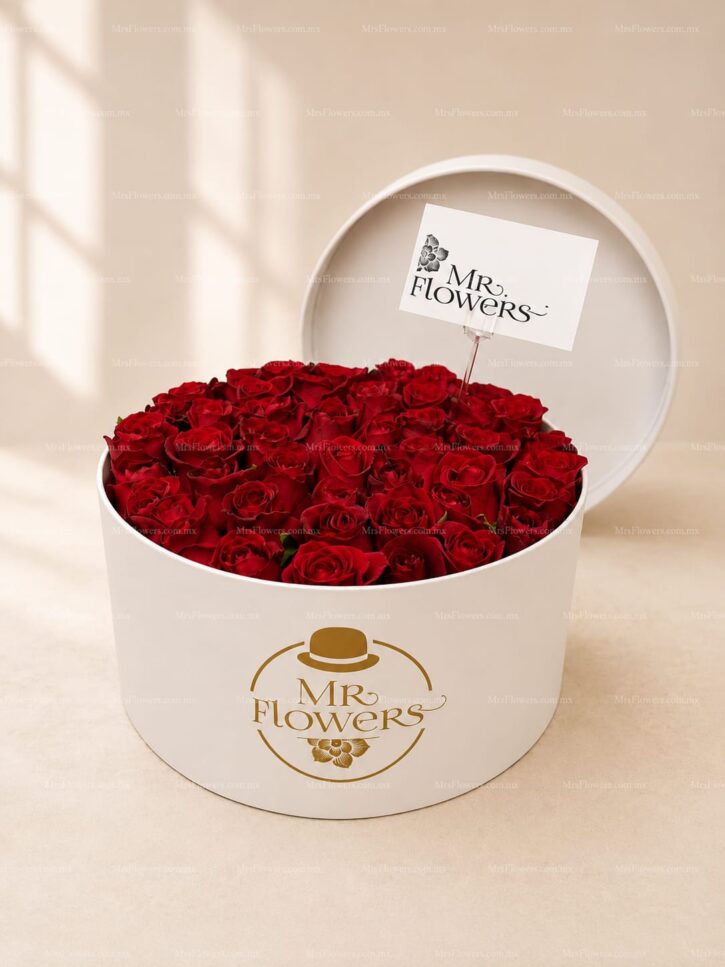 Caja con 25 Rosas Rojas Caja con 25 Rosas Rojas
