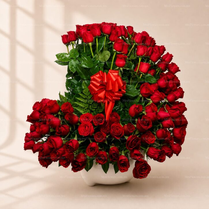 150 Rosas rojas en espiral 150 Rosas rojas en espiral