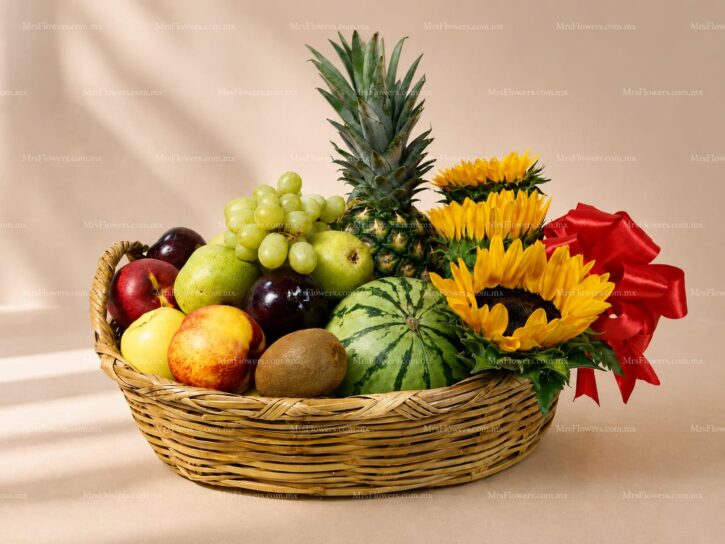 Canasta Frutal con Detalle Floral Canasta Frutal con Detalle Floral