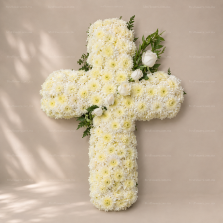 Cruz Fúnebre Elegante con Tripie
