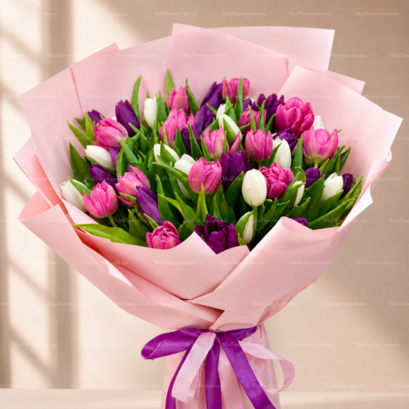 Ramo con 30 Tulipanes Mixtos Ramo con 30 Tulipanes Mixtos