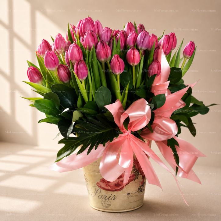 Arreglo Floral con 30 Tulipanes Arreglo Floral con 30 Tulipanes