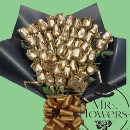 Ramo con 50 Rosas Doradas