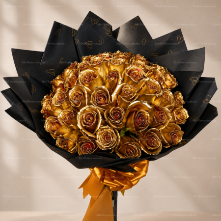 Ramo con 50 Rosas Doradas