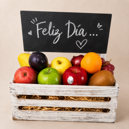 Caja con Fruta y Pizarra