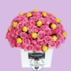 Arreglo con 75 Rosas y 16 Ferreros