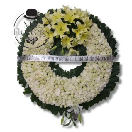 Corona Blanca Elegante en Tripie