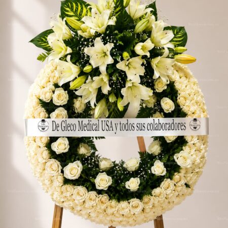 Corona Fúnebre Elegante con Tripie