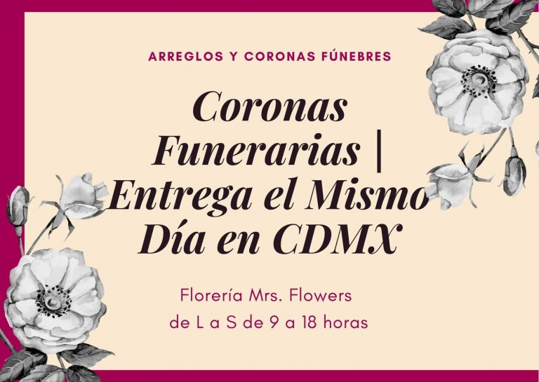 Coronas Funerarias Entrega el Mismo Día en CDMX‎