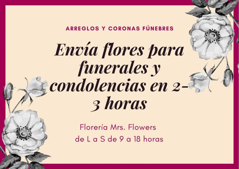 Envía flores para funerales y condolencias en 2-3 horas