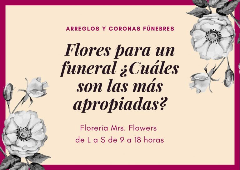 Flores para un funeral ¿Cuáles son las más apropiadas