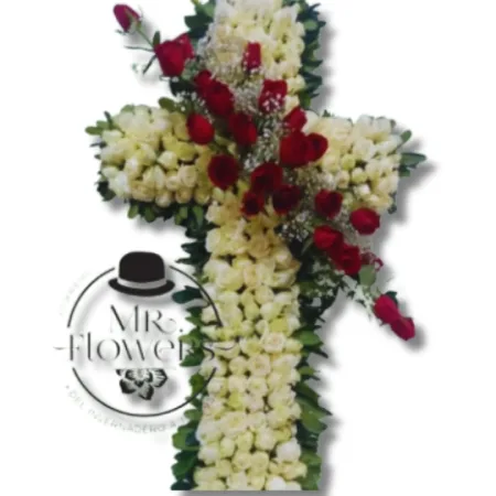 Cruz Fúnebre con Rosas