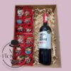 Caja con Fresas con Chocolate y Vino Espumoso Caja con Fresas con Chocolate y Vino Espumoso