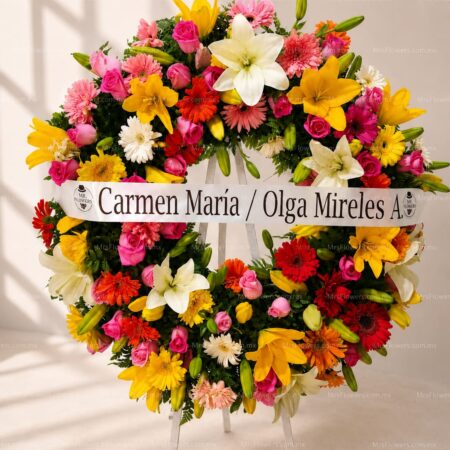 Corona Fúnebre Colorida
