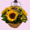 Canasta con 5 Girasoles Canasta con 5 Girasoles