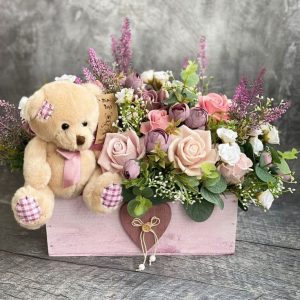 Flores con peluches ositos, perritos y más - Mrs. Flowers