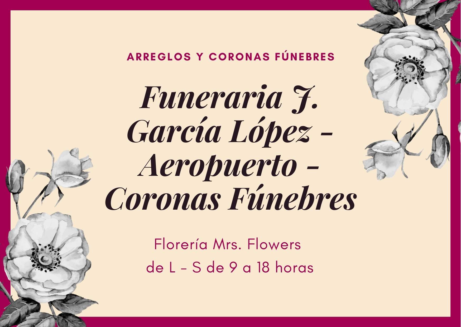 Funeraria J. García López - Aeropuerto - Coronas Fúnebres