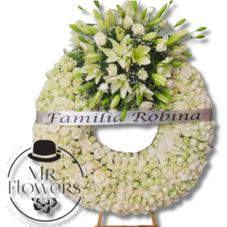 Corona Blanca Elegante Grande