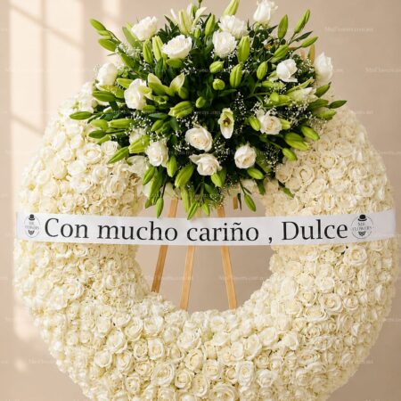 Corona Blanca Elegante Grande