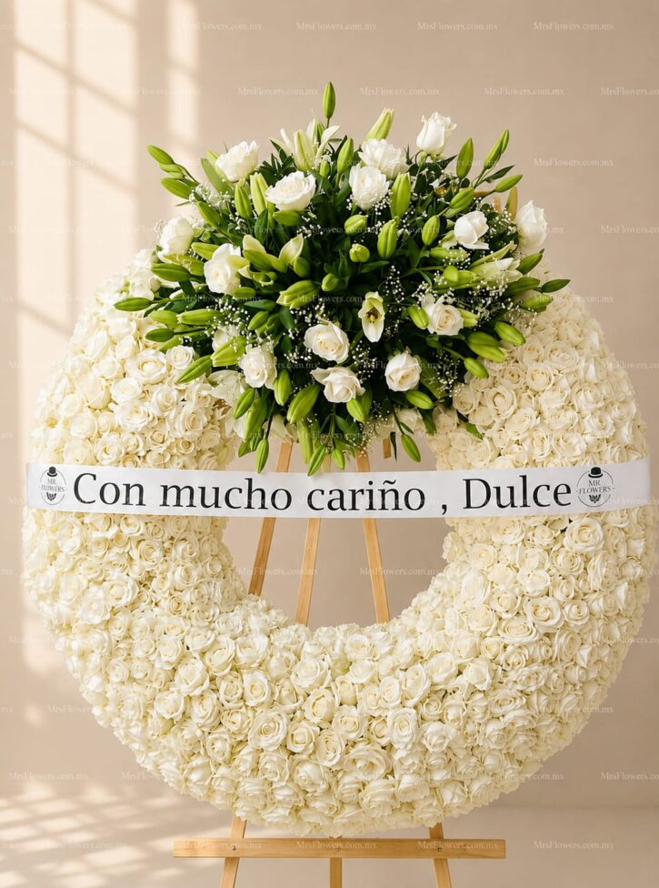 Corona Blanca Elegante Grande