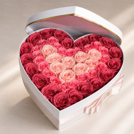 Caja de Rosas Degradado