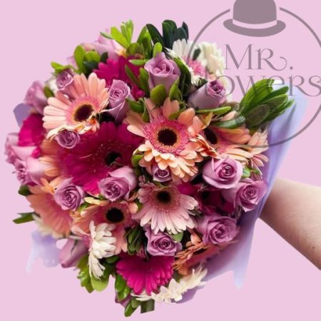 Ramo de Rosas y Gerberas