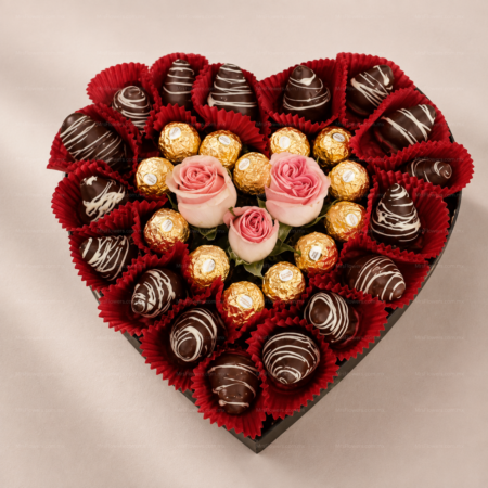Corazón Chocolates y Rosas Corazón Chocolates y Rosas