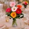 Centro de mesa con 6 gerberas