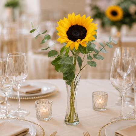 Centro de mesa con 1 Girasol