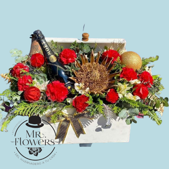 Caja de Rosas y Möet Caja de Rosas y Möet
