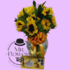 Jarrón de Girasoles y Chocolates
