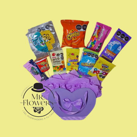 Bolsa de Corazón con Dulces