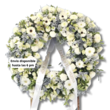 Corona de Flores Blanca León