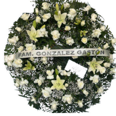 Corona Fúnebre Blanca Mty