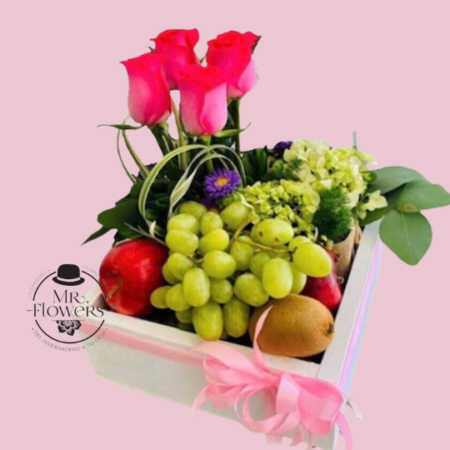 Caja Frutal con Rosas
