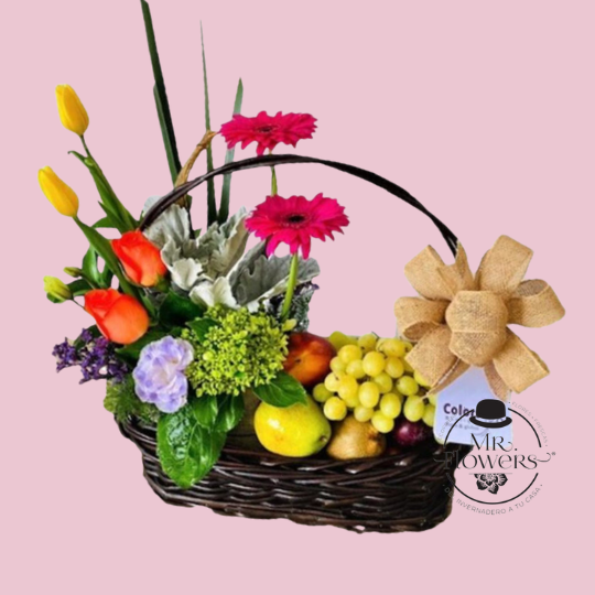 Canasta Frutal Primaveral Mediana Canasta Frutal Primaveral Mediana