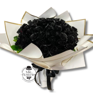 Ramo de 50 rosas negras