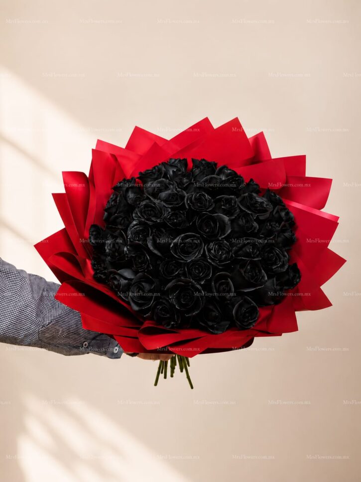 Ramo de 50 rosas negras Ramo de 50 rosas negras